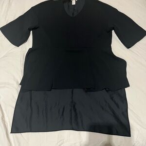 Elegant Black Women's Peplum Top